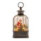 Melrose 11.25" LED Lighted Santa with Dog Christmas Snow Globe Lantern